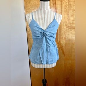 Old navy faux light wash denim spaghetti strap top